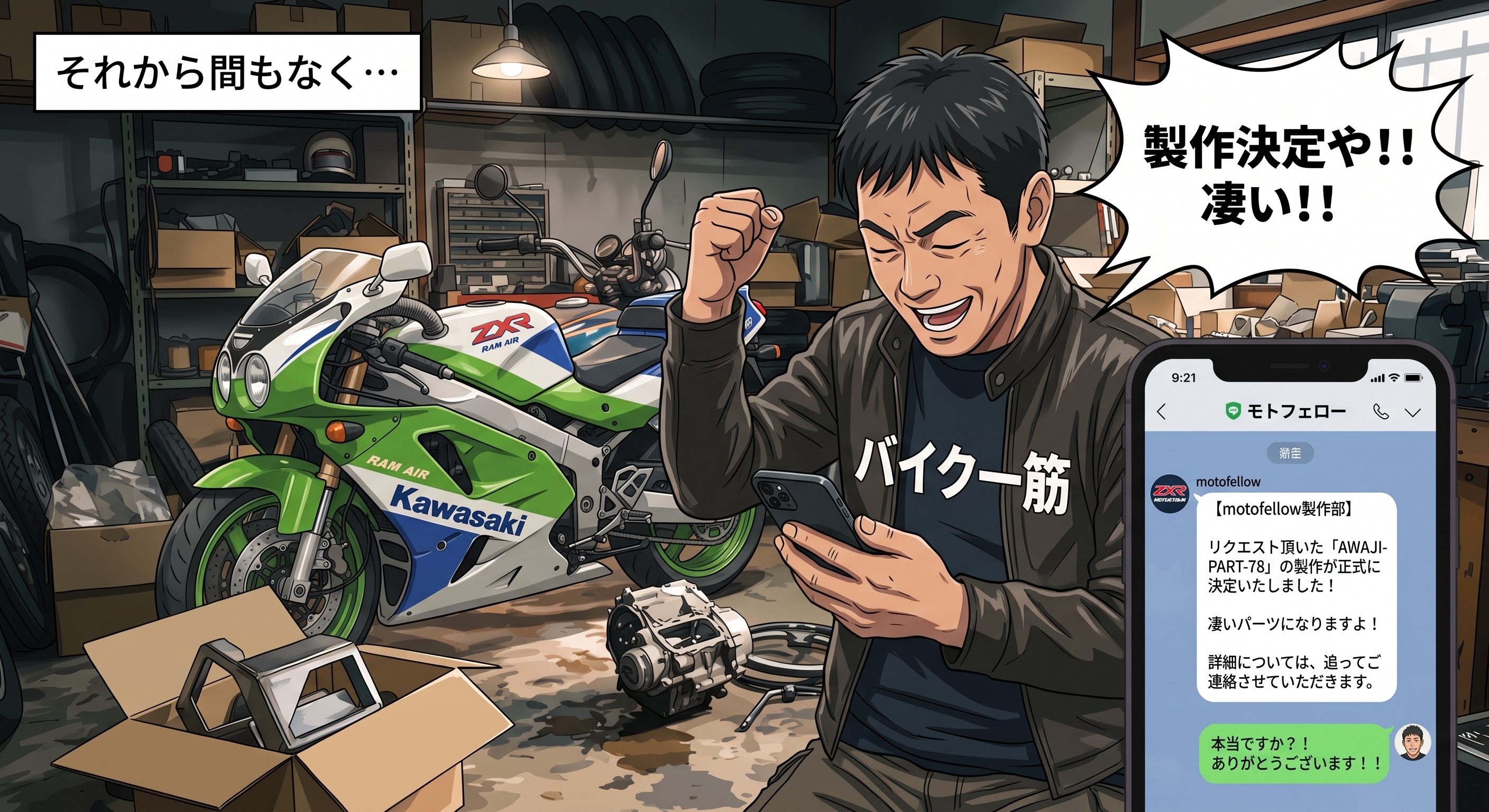 製作決定と到着