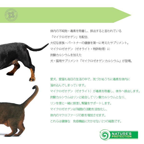 送料無料 犬 猫用 サプリメント ネイチャーズプロテクション マイクロゼオゲン カルシウム 50g ペットフードとペット用品通販サイトファンタジーワールド