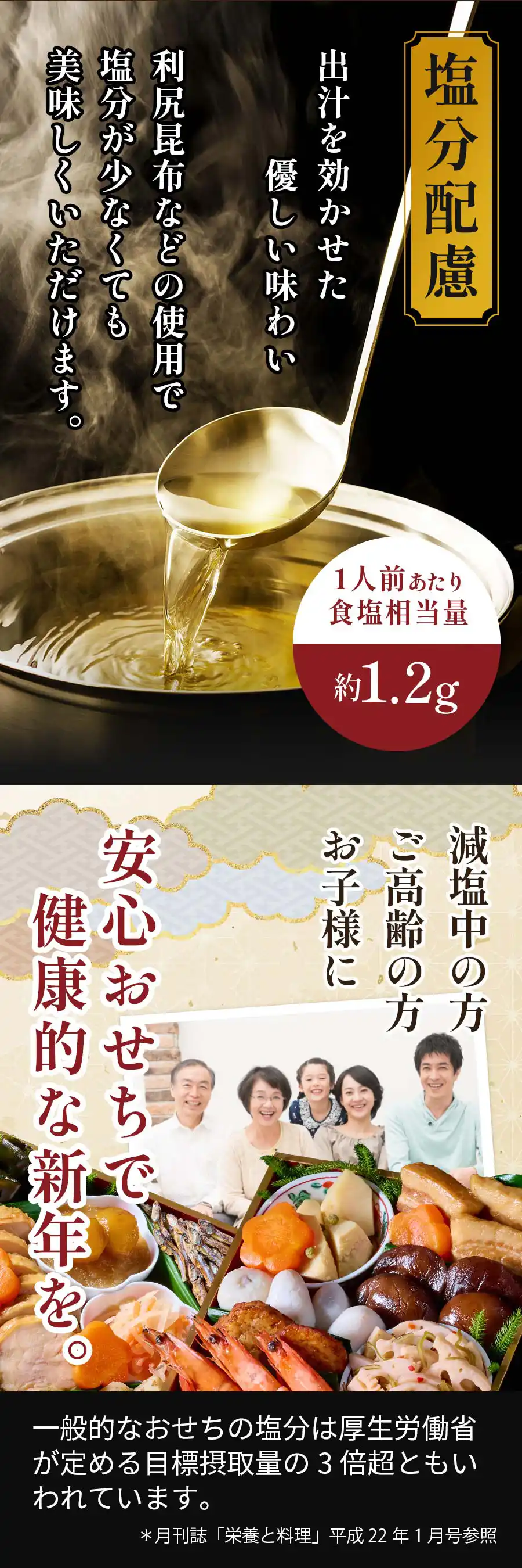 塩ぬき屋 無添加 ・国産・こだわり減塩おせち 3人前