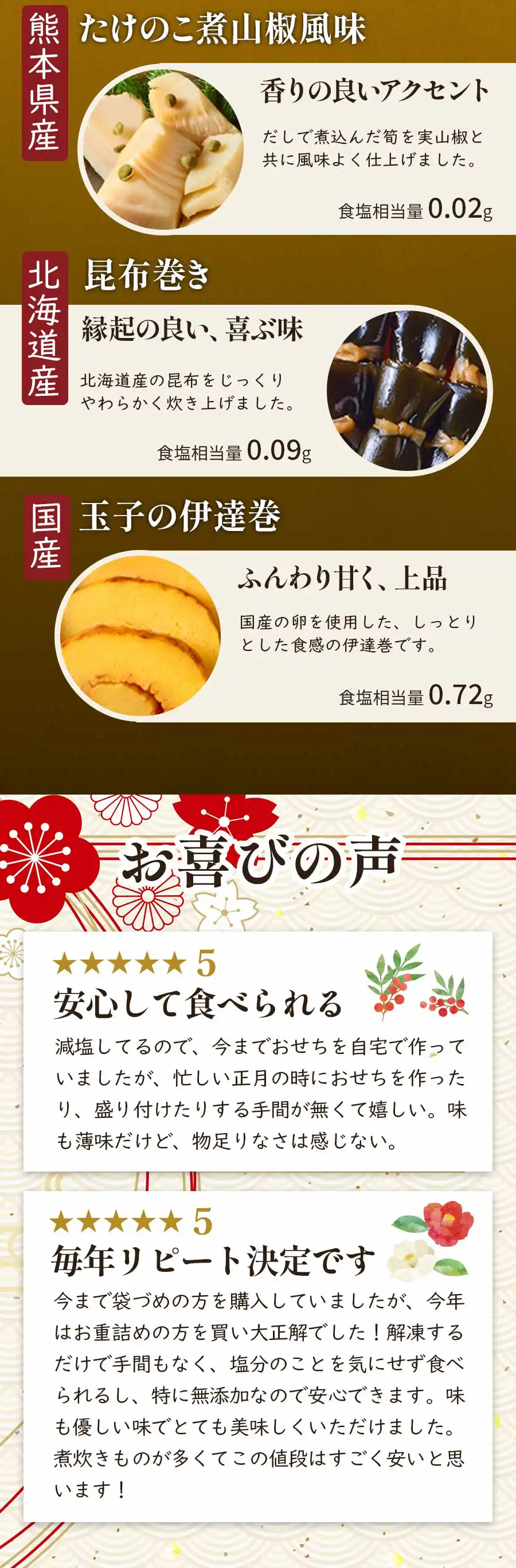 減塩 塩ぬき屋 塩分配慮 重詰めおせち 無添加