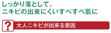 テカリを抑えながら保湿。角質コントロールでニキビの出来にくい肌に