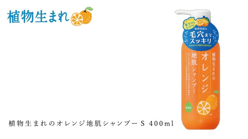 石澤研究所 【植物生まれ（オレンジ）】植物生まれのオレンジ地肌シャンプーS　400ml