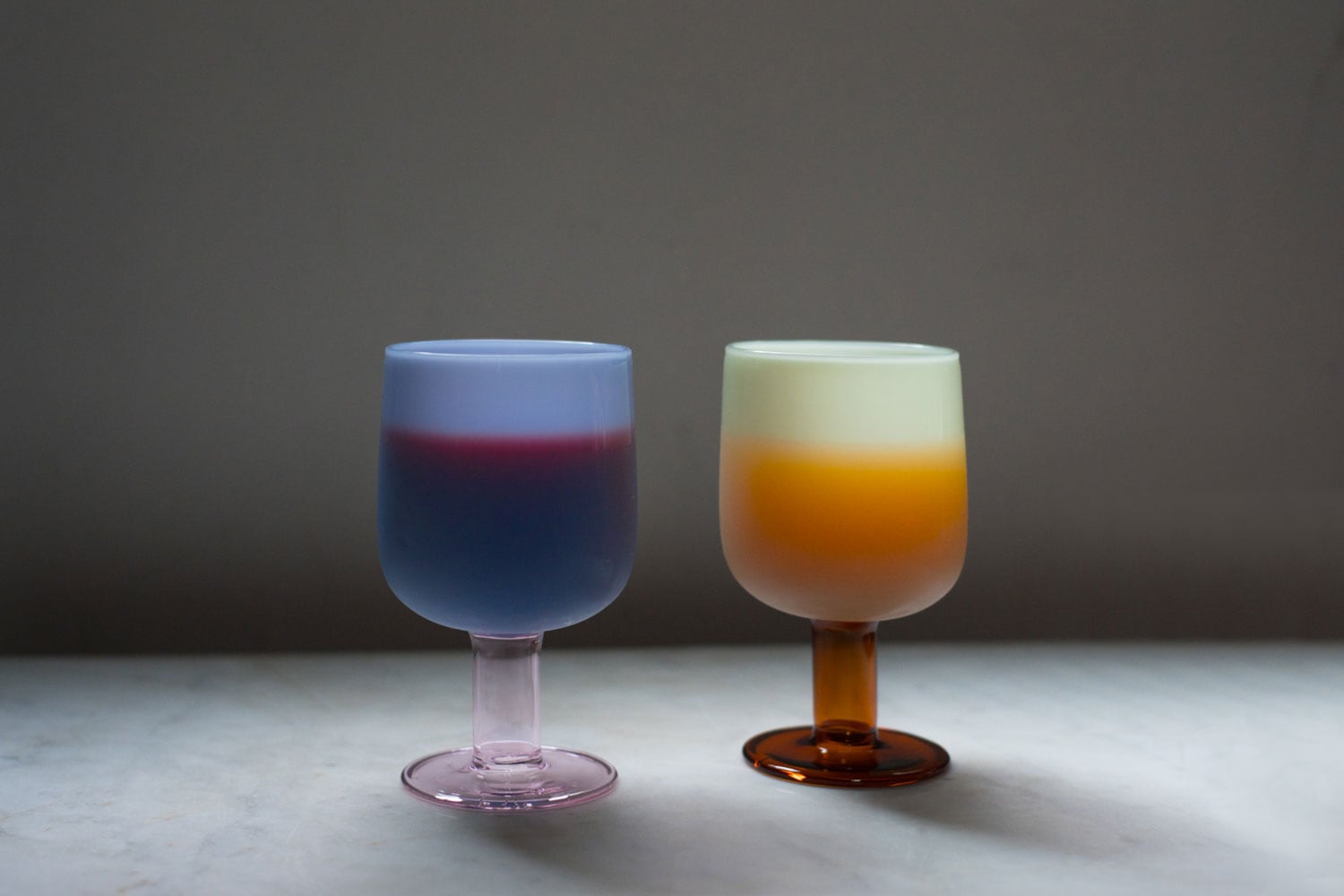 TWO TONE WINE GLASS (4color)