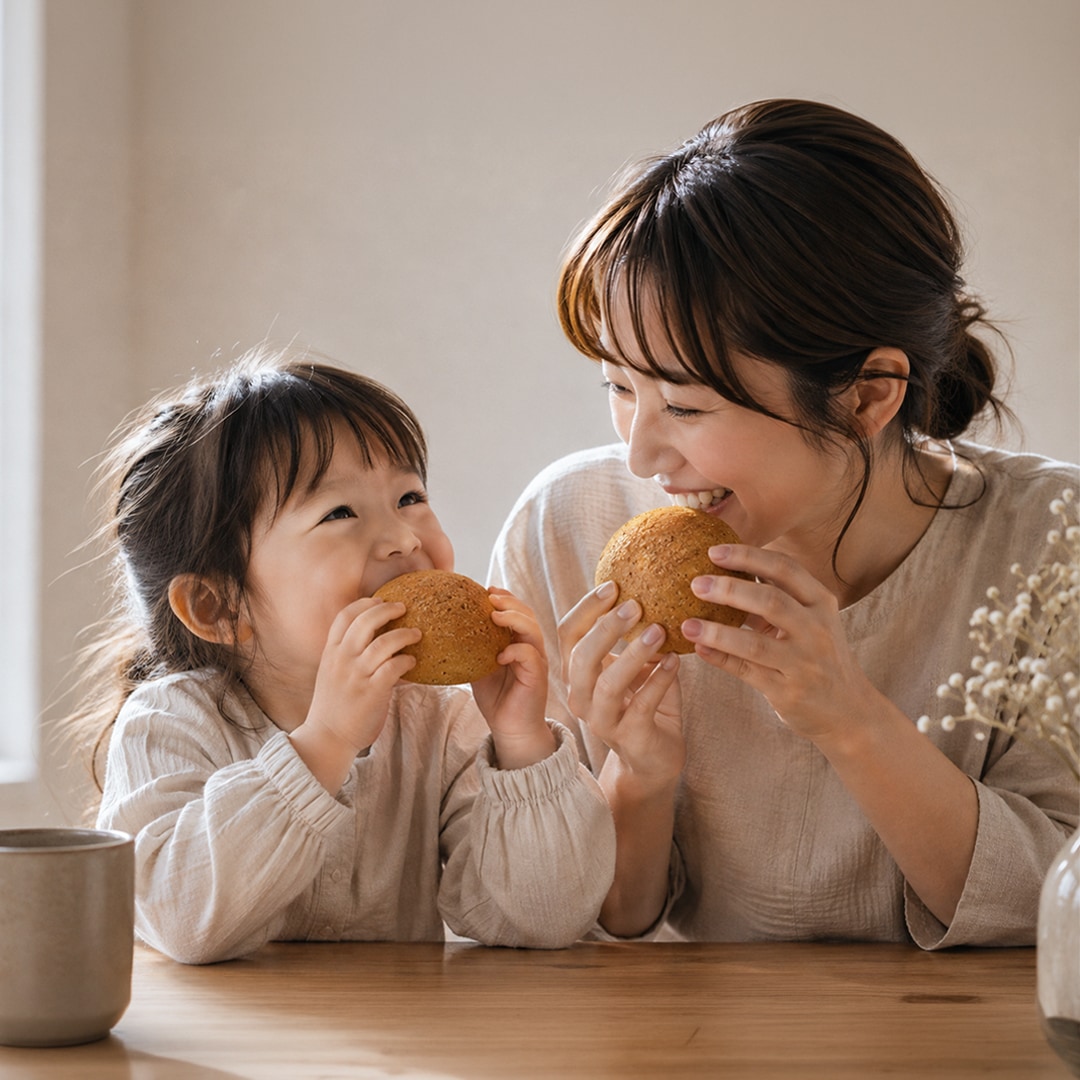 しっとりもちもちの生おからパンの断面