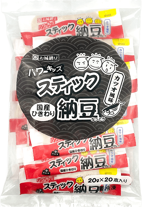 国産冷凍スティックひきわり納豆 カツオ風味 20本入り