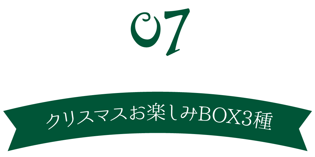 クリスマスお楽しみBOX3種