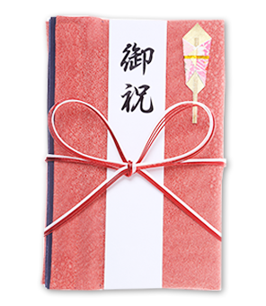 ご祝儀袋 結姫 赤松（シルク）絹織桃美　蝶