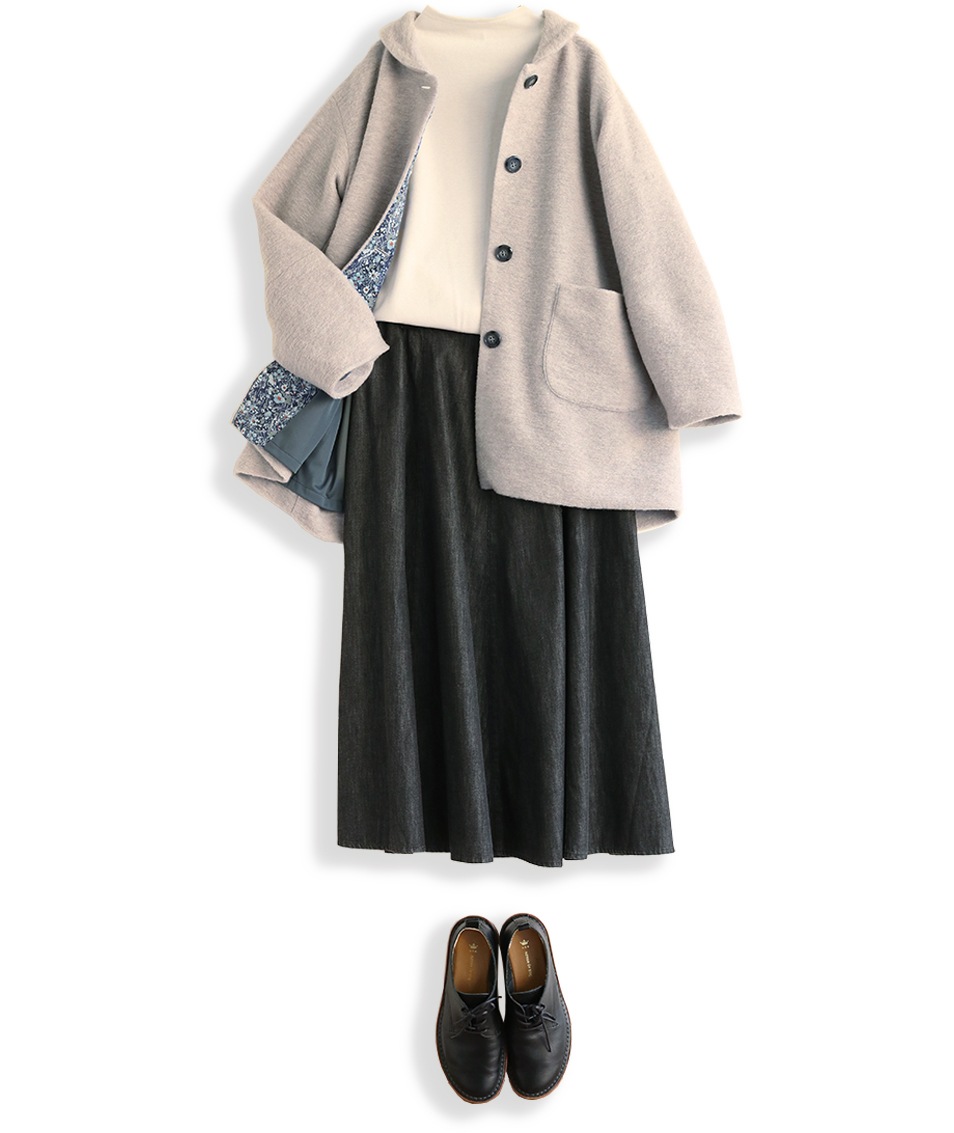 コーディネート Cordigan Coat Style