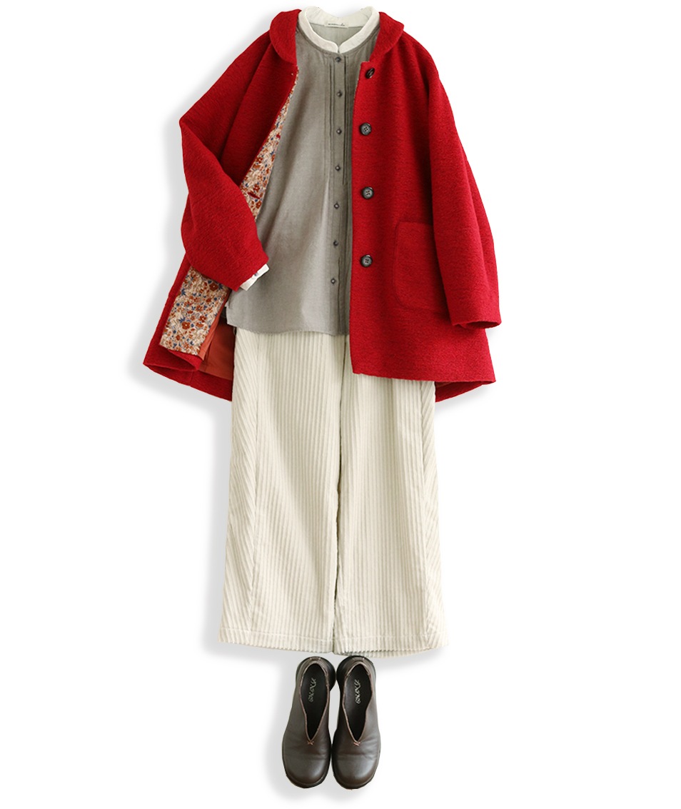 コーディネート Cordigan Coat Style