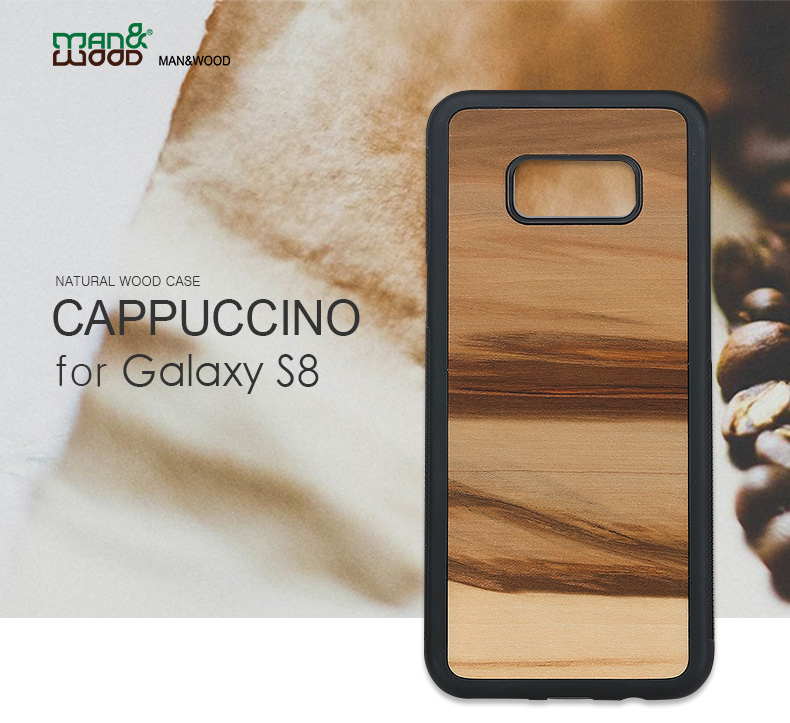 Galaxy S8 天然木ケース Cappuccino 