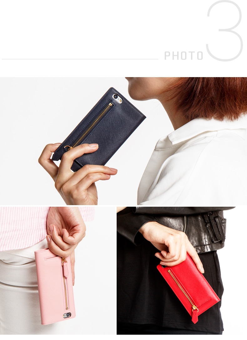 iPhone6s Plus/6 Plus Saffiano Zipper Case（サフィアーノジッパー