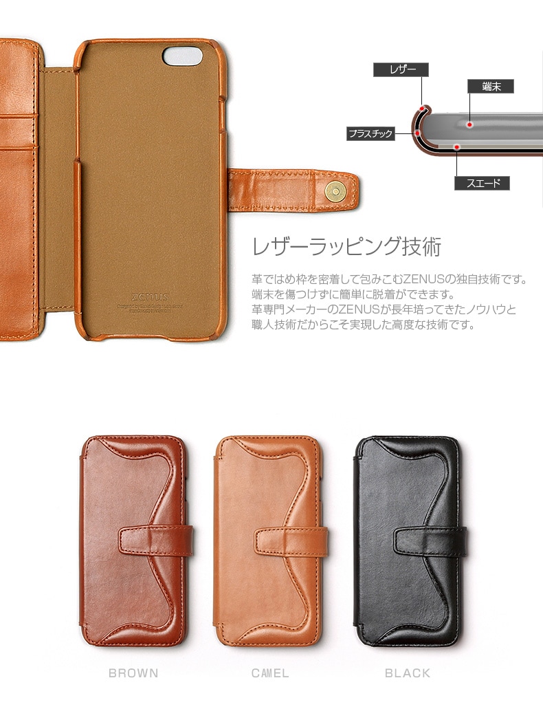 iPhone6s ケース 手帳型 ZENUS Western Diary（ゼヌス ウェスタン