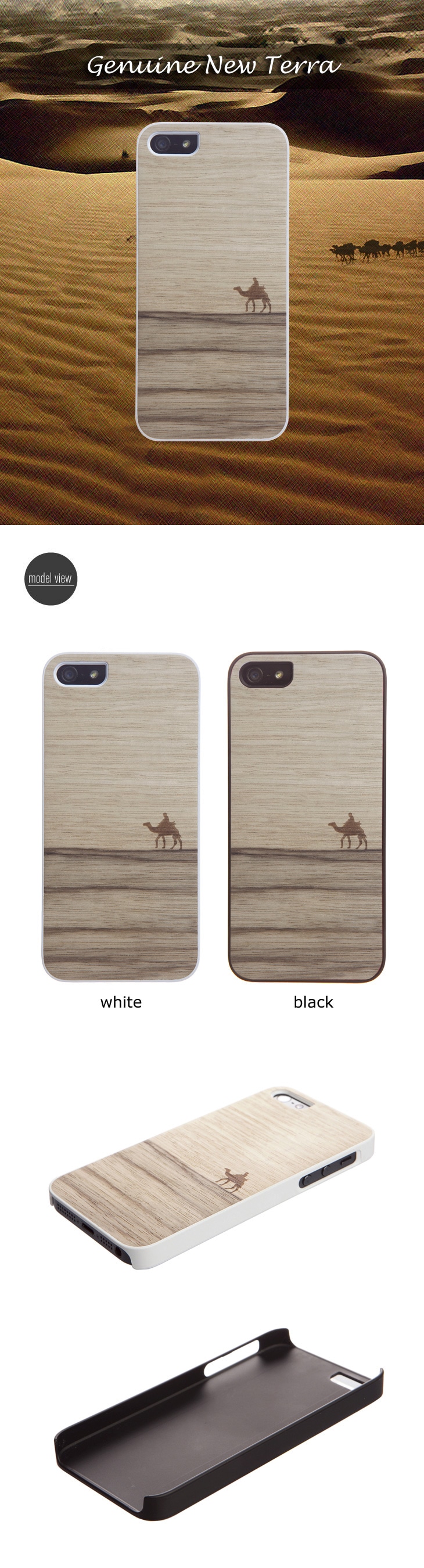 iPhone SE/5/5s】 Man&Wood Real wood case Genuine New Terra (マン 