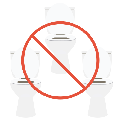 トイレが足りない