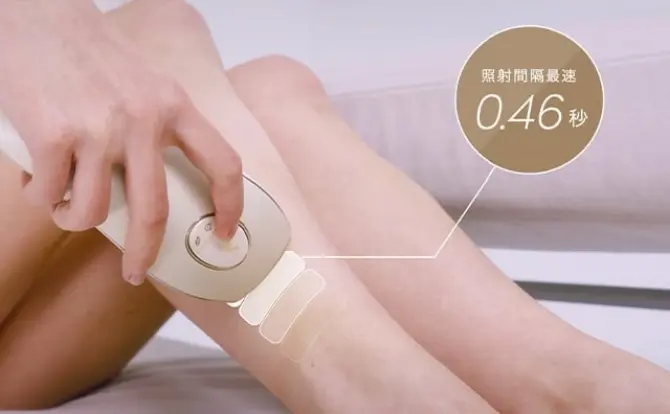面倒な待ち時間も無く、圧倒的なスピードで連射可能、最速0.46秒間(1分間に約130回)で照射