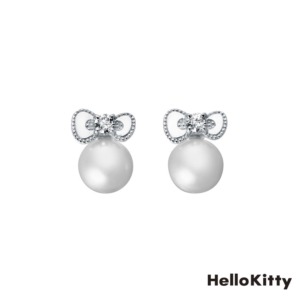 [ハローキティ]Hello Kitty　プラチナ900ハローキティピアス　リボン　PPRKT30003