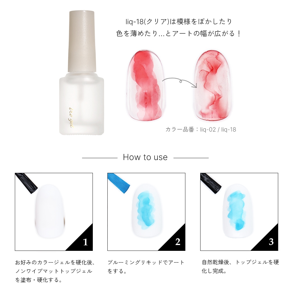 ネコポス送料無料】irogel ブルーミングリキッド 全18色 約5ml入り