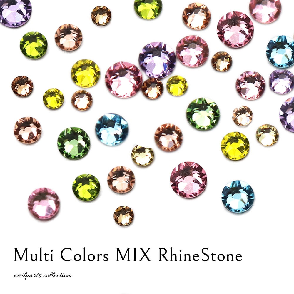 マルチカラーMIXラインストーン