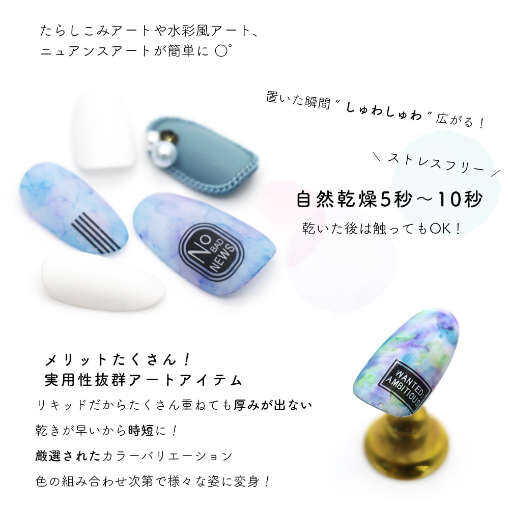 訳あり】ブルーミングリキッド お試しインクセット3本入り 約5ml セルフネイル ジェルネイル インクネイル | アウトレット | ジェルネイルキット  ネイル用品専門店 ネイルタウン