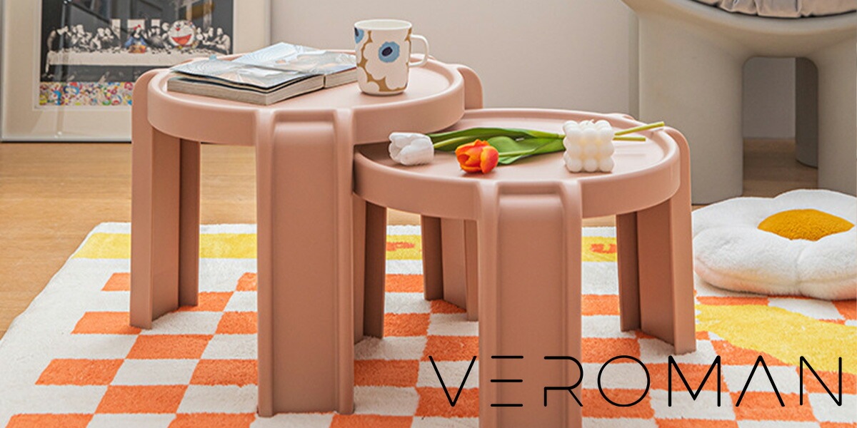 VeroMan ネストテーブル コーヒーテーブル 3個セット 入れ子 重ね 椅子