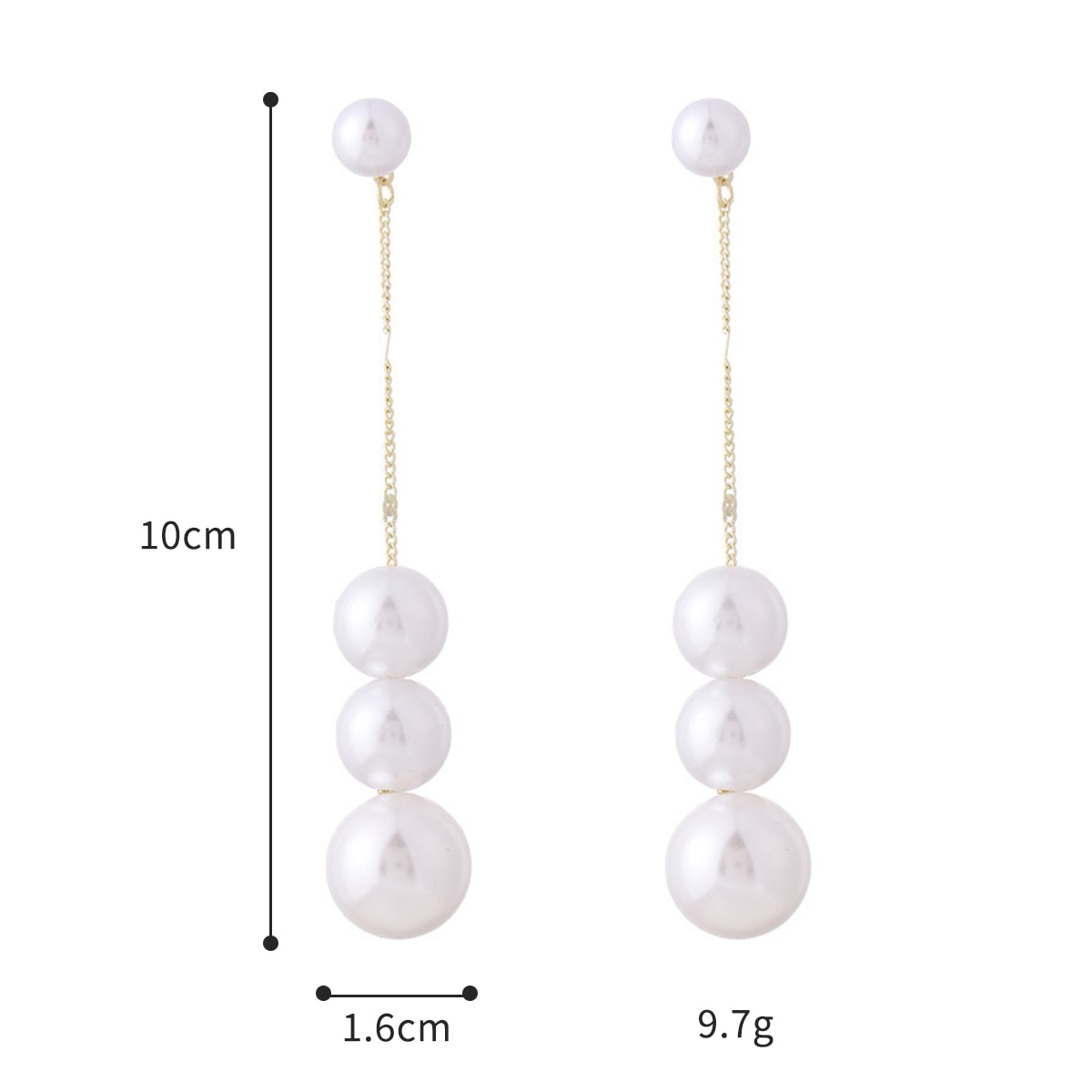 VeroMan BIJOU＋ 揺れるパール タッセルピアス ロング イヤリング