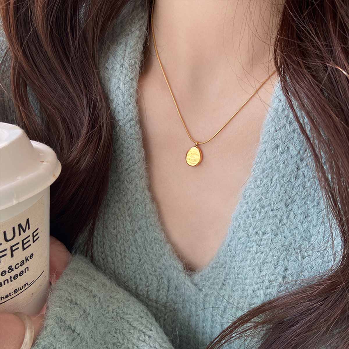 VeroMan BIJOU＋ コインネックレス ゴールド ペンダントネックレス 
