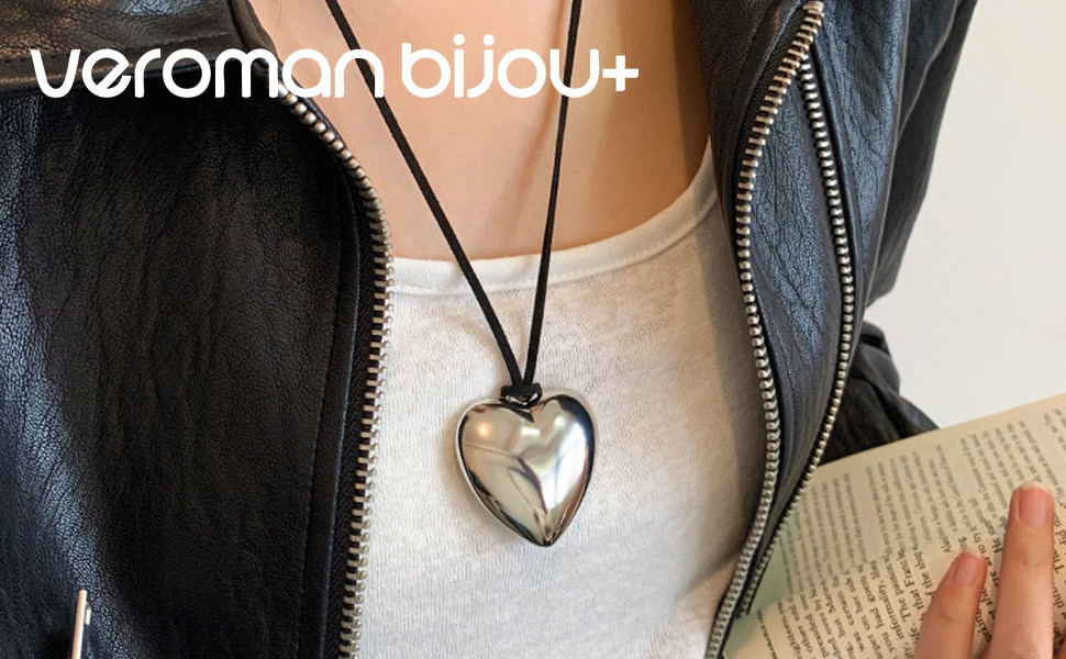 VeroMan BIJOU＋ ハート ネックレス ロングネックレス 映える ハート
