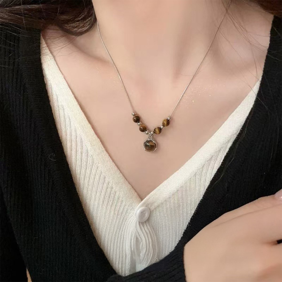 VeroMan BIJOU＋ ネックレス 重ね付け 2個セット ヴィンテージ風