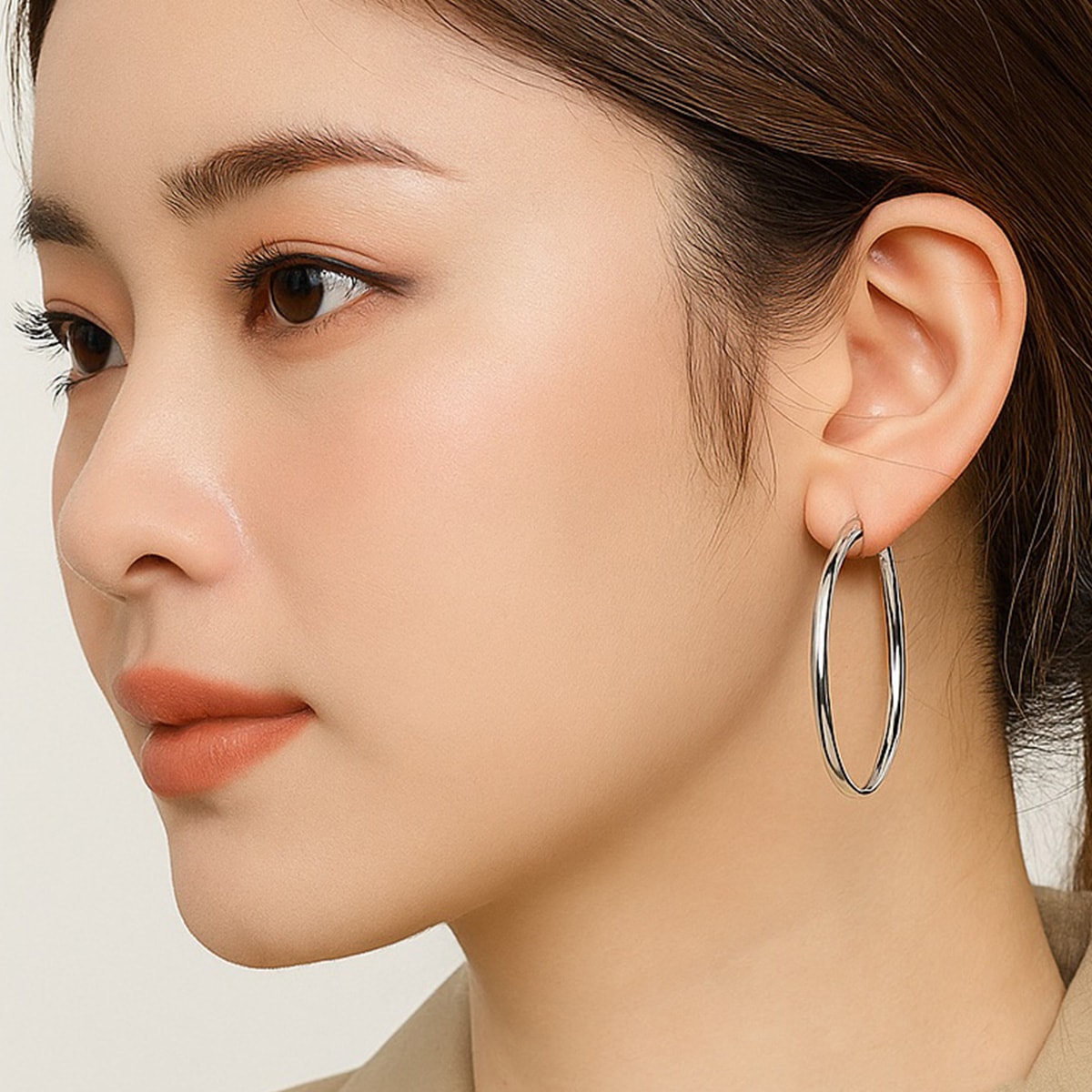 VeroMan BIJOU＋ フープピアス ピアス S925 シルバーポスト 3cm 4cm