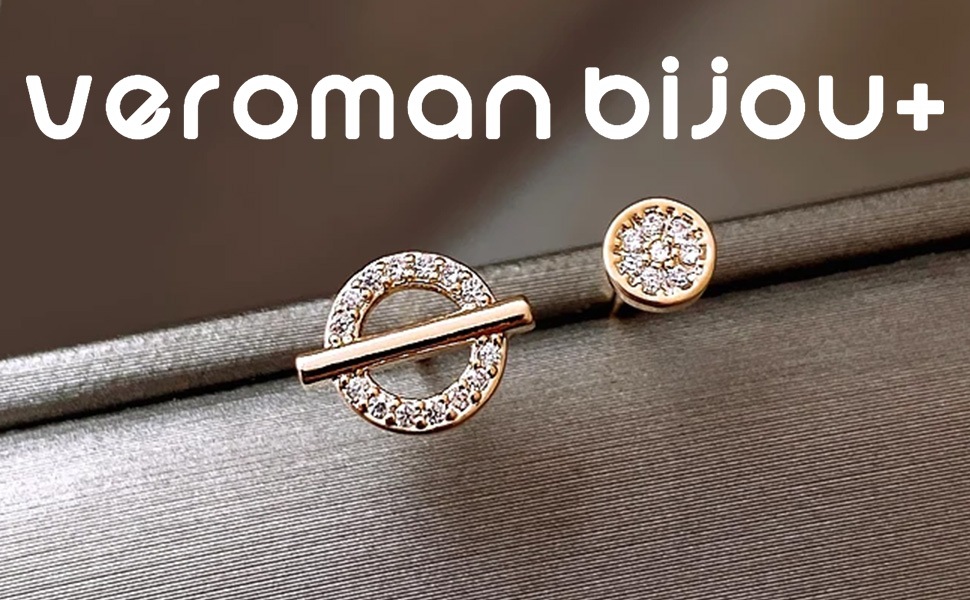 VeroMan BIJOU＋ アシンメトリーピアス 左右 違う ピアス 両耳用