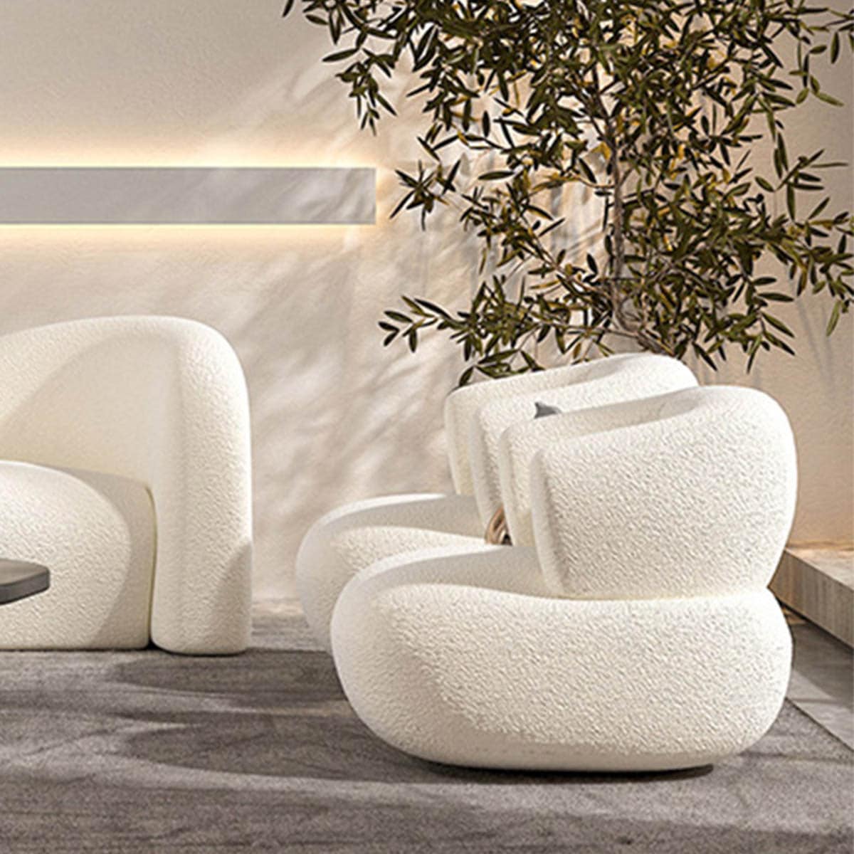 1人掛け】VeroMan もこもこ ソファ ソフトチェア ミニマリスト モダン