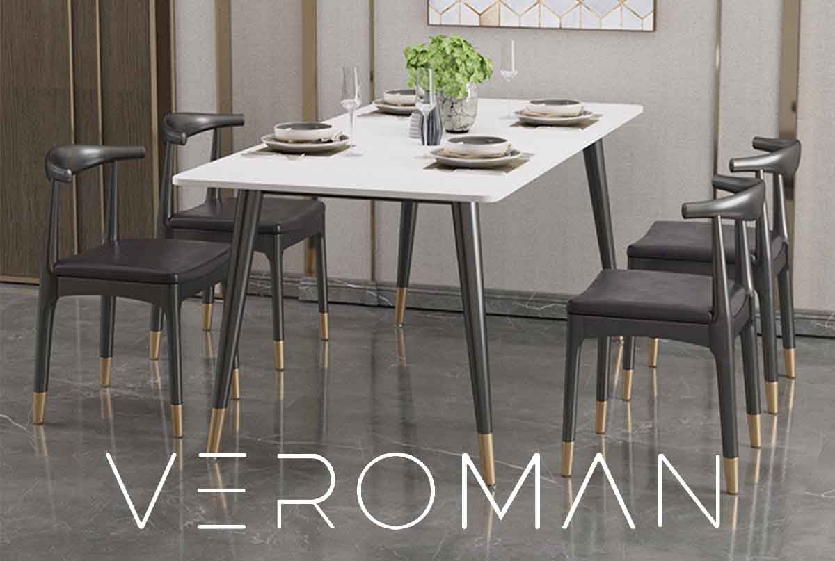 VeroMan 椅子 ダイニングチェア チェア ブラック ゴールド ホーム