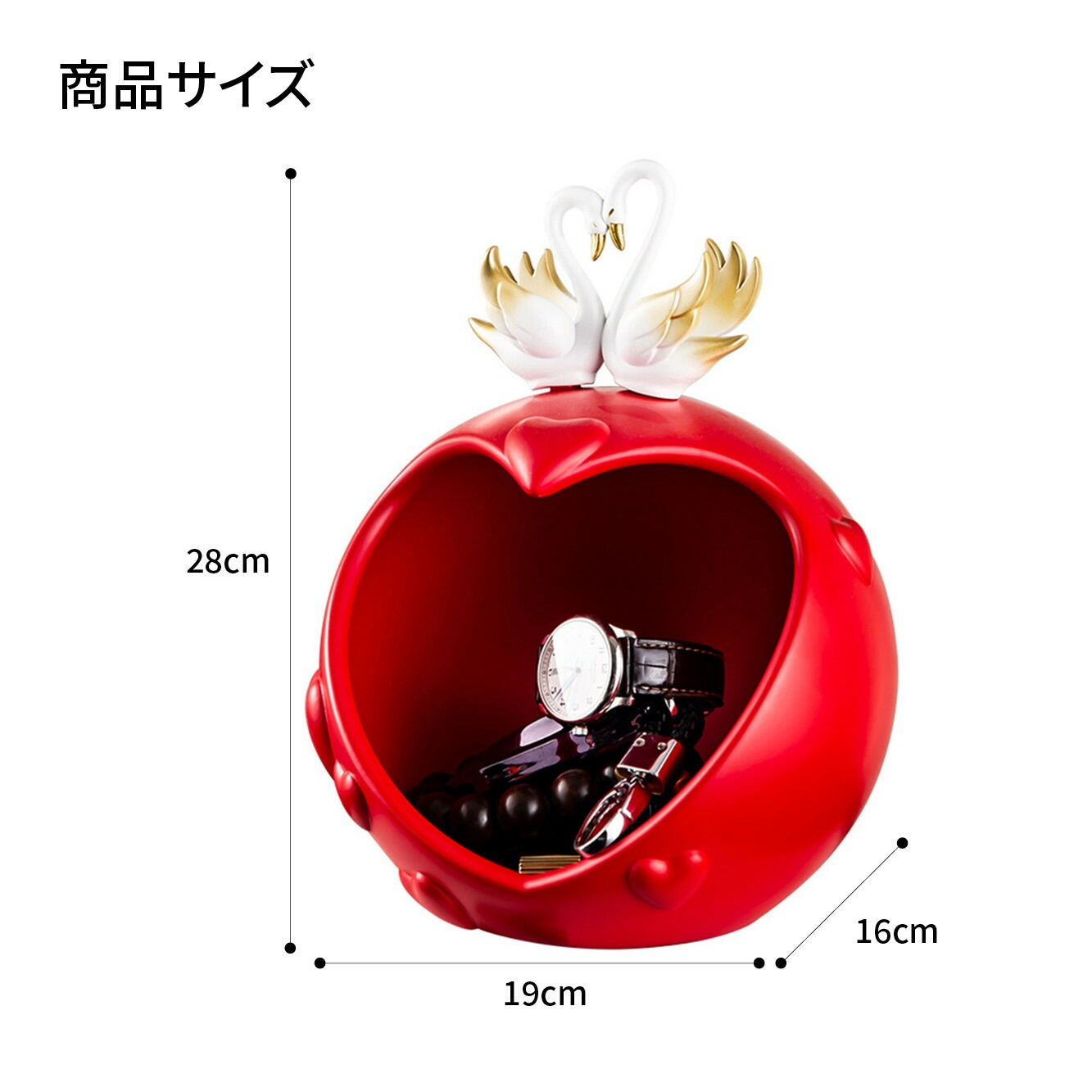 VeroMan 小物入れ 小物置き スワン ブラックスワン 白鳥 黒鳥 小物