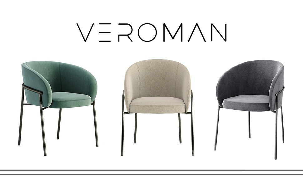 VeroMan 曲線が美しい チェア 一人掛け ダイニングチェア カーブ