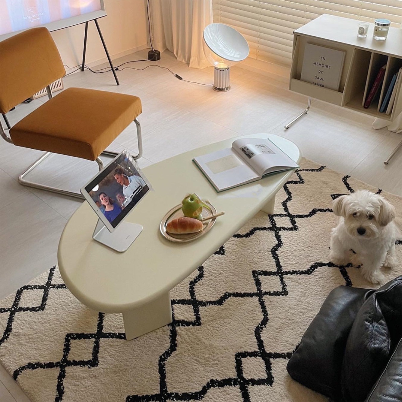 140cm] VeroMan たまご型 コーヒーテーブル 楕円形 ローテーブル