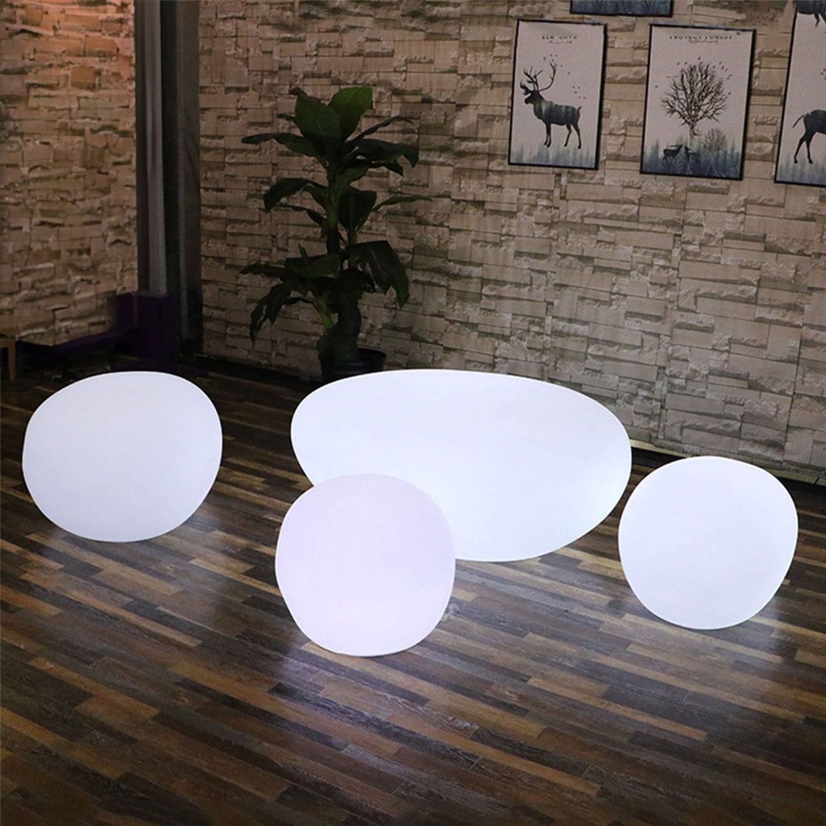 80×61×46cm] VeroMan 光るチェア ベンチ ライト 椅子 LEDライト 防水
