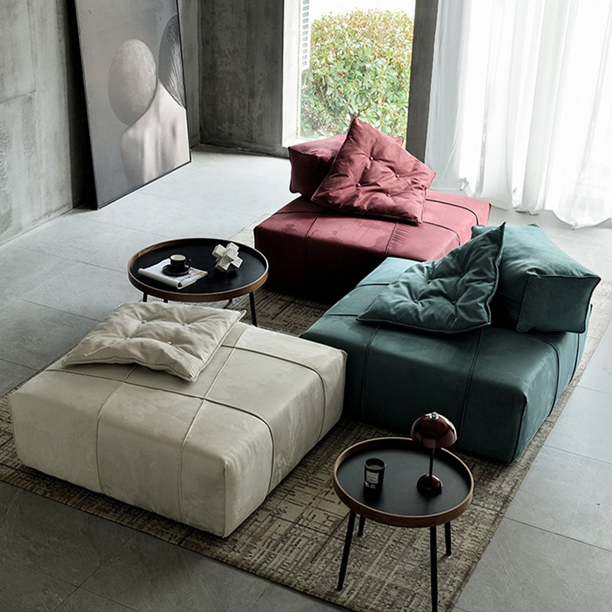 ぐち ★限定値下げ★ アンティーク風ソファ レッド クッション付き ブリックス 2.5人掛けソファ コンパクトソファ レッドベルベット