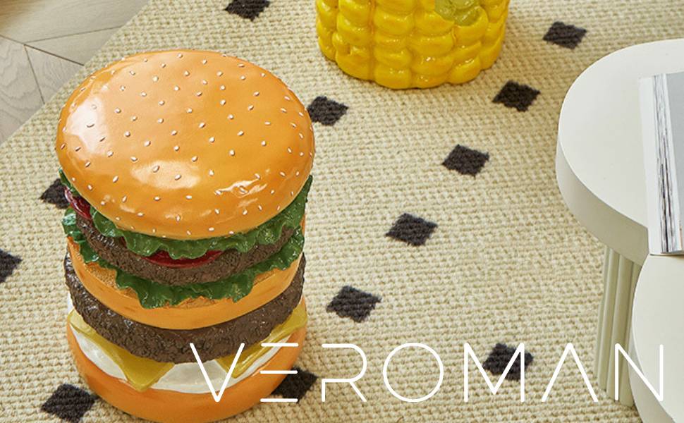 VeroMan ハンバーガー サイドテーブル 兼 チェア 遊び心あふれるフード