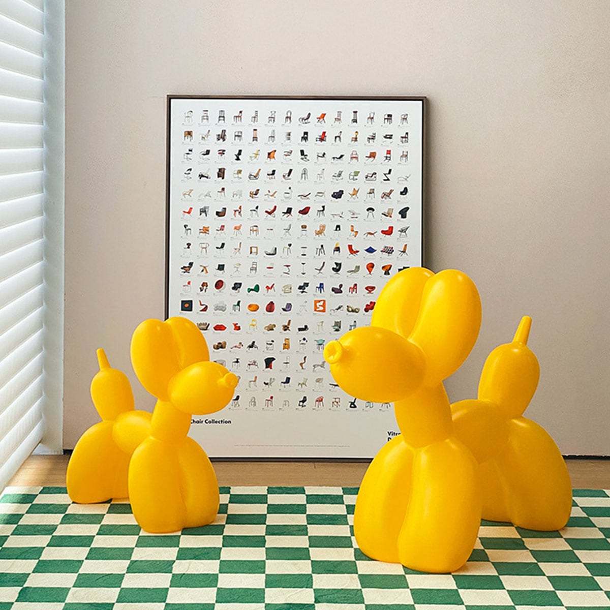 タイ王宮御用達♦️シーシャムウッド♦️猫脚 コンパクトテーブル・チェア♦️送料込 小] VeroMan チェア 子供椅子 キッズチェア アニマル 動物 ワンちゃん