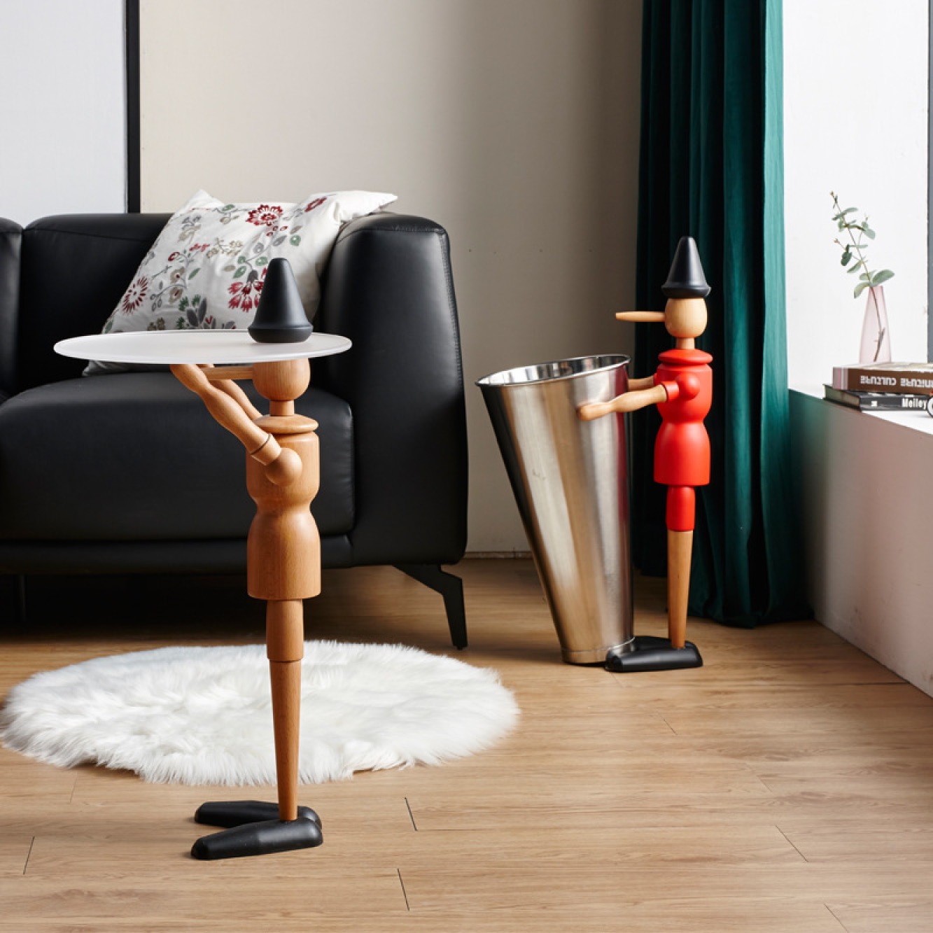 VeroMan サイドテーブル ベッドサイド ソファサイド くるみ割り人形