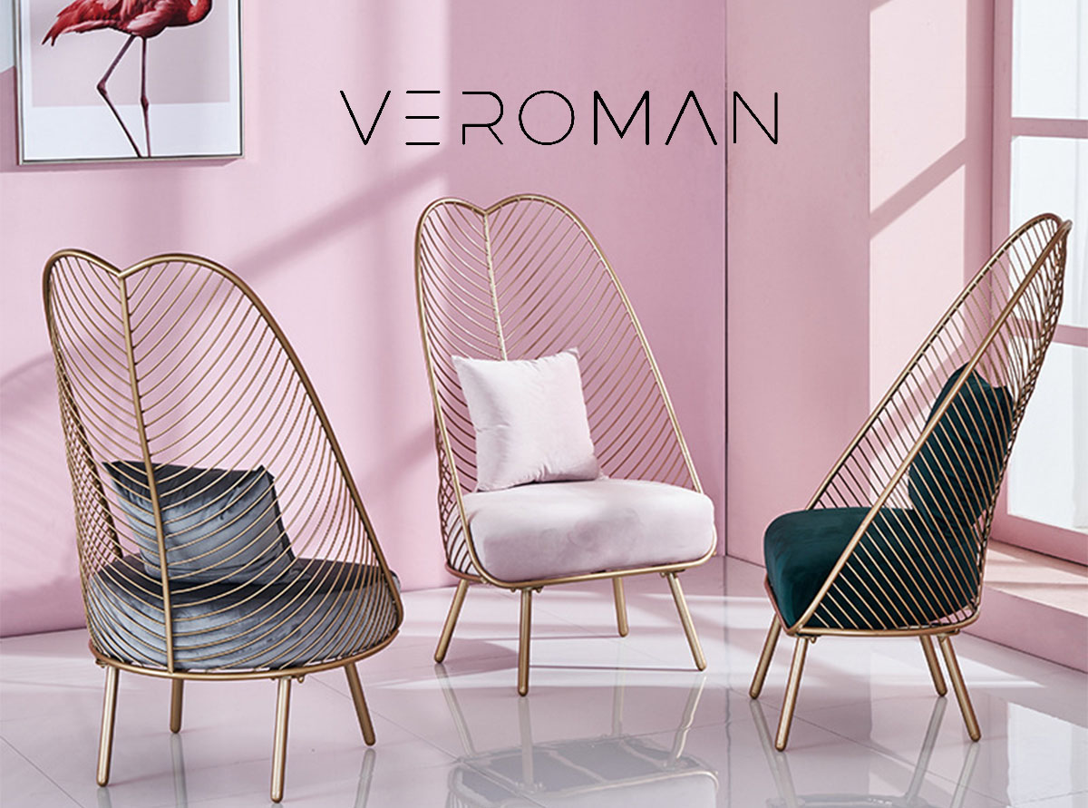 VeroMan チェア 椅子 パーソナルチェア シダ植風 椅子 ボタニカル 高い