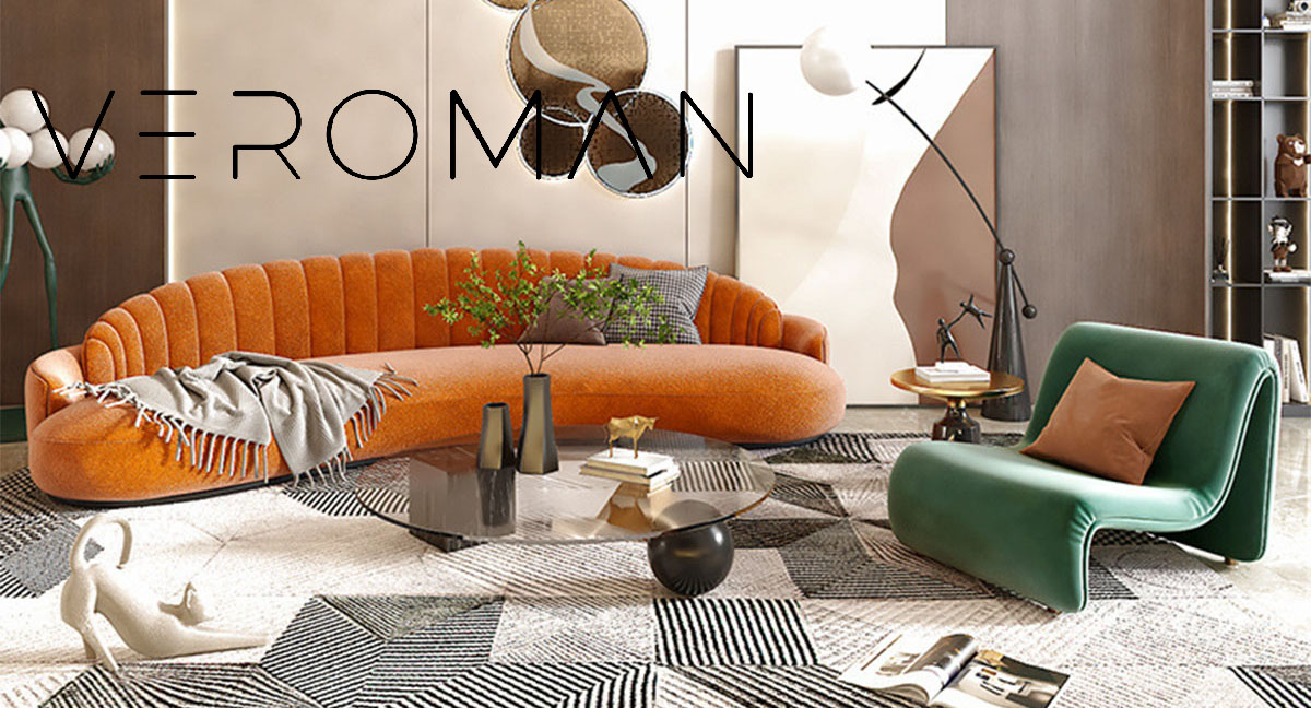 VeroMan ソファ 椅子 ロースタイル ローソファ 1人用 曲線美