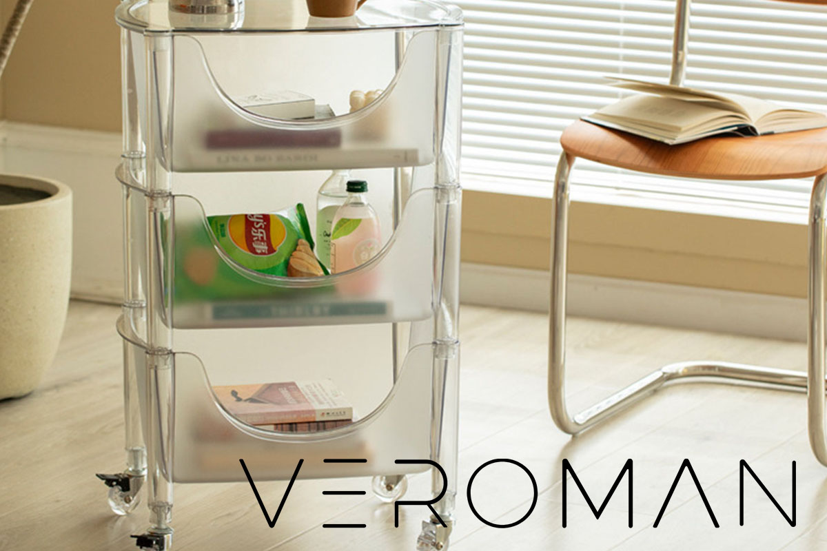 VeroMan クリアラック 3層 収納ボックス 収納ラック ケース アクリル製
