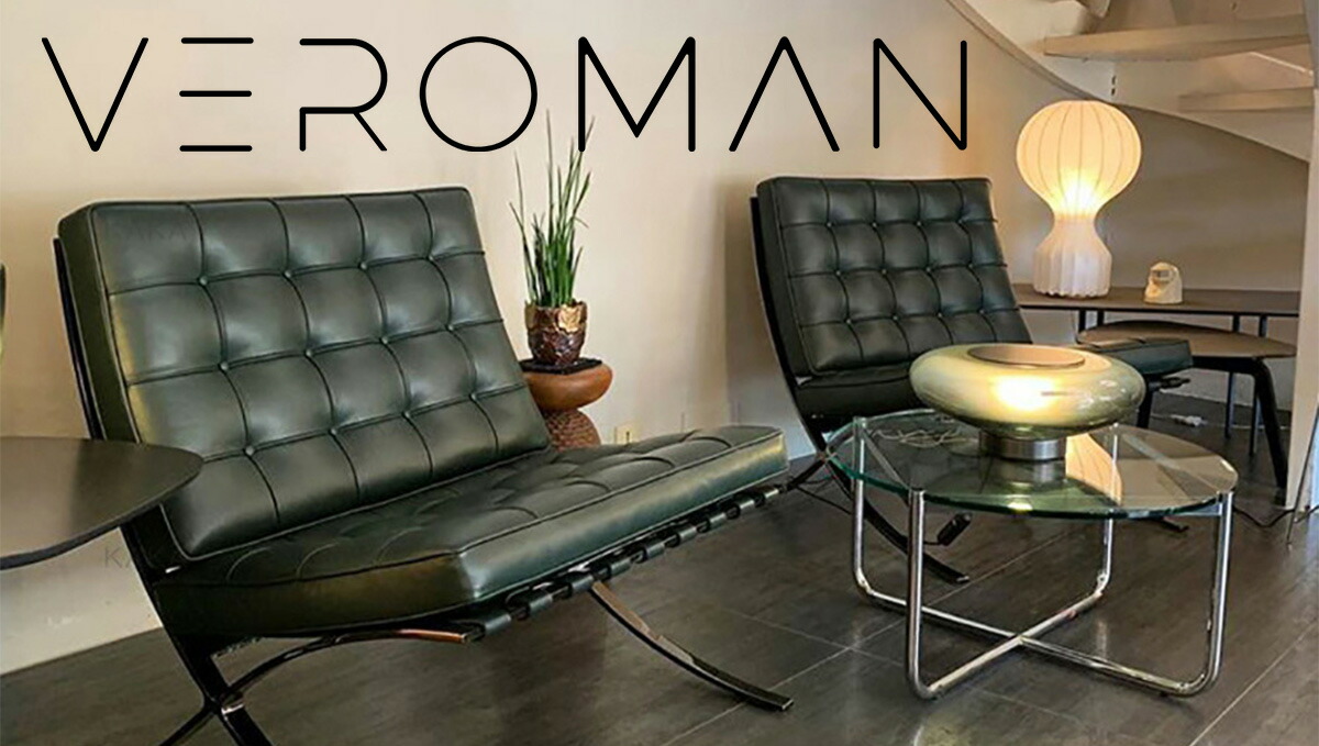 VeroMan バルセロナチェア ソファ ボタン留め 一人掛け スチールチェア