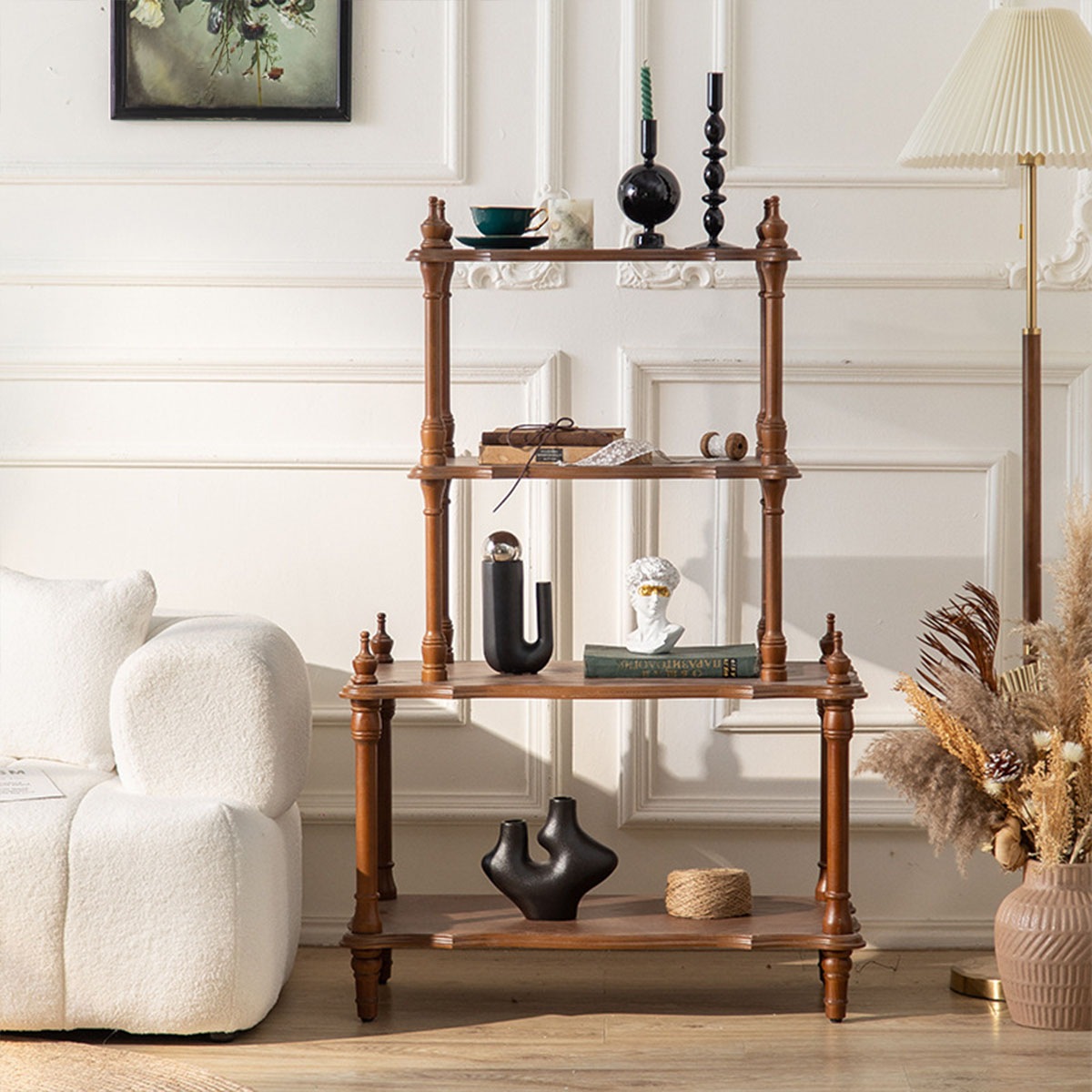 VeroMan ラック シェルフ 本棚 オープンラック 木製 ディスプレイ