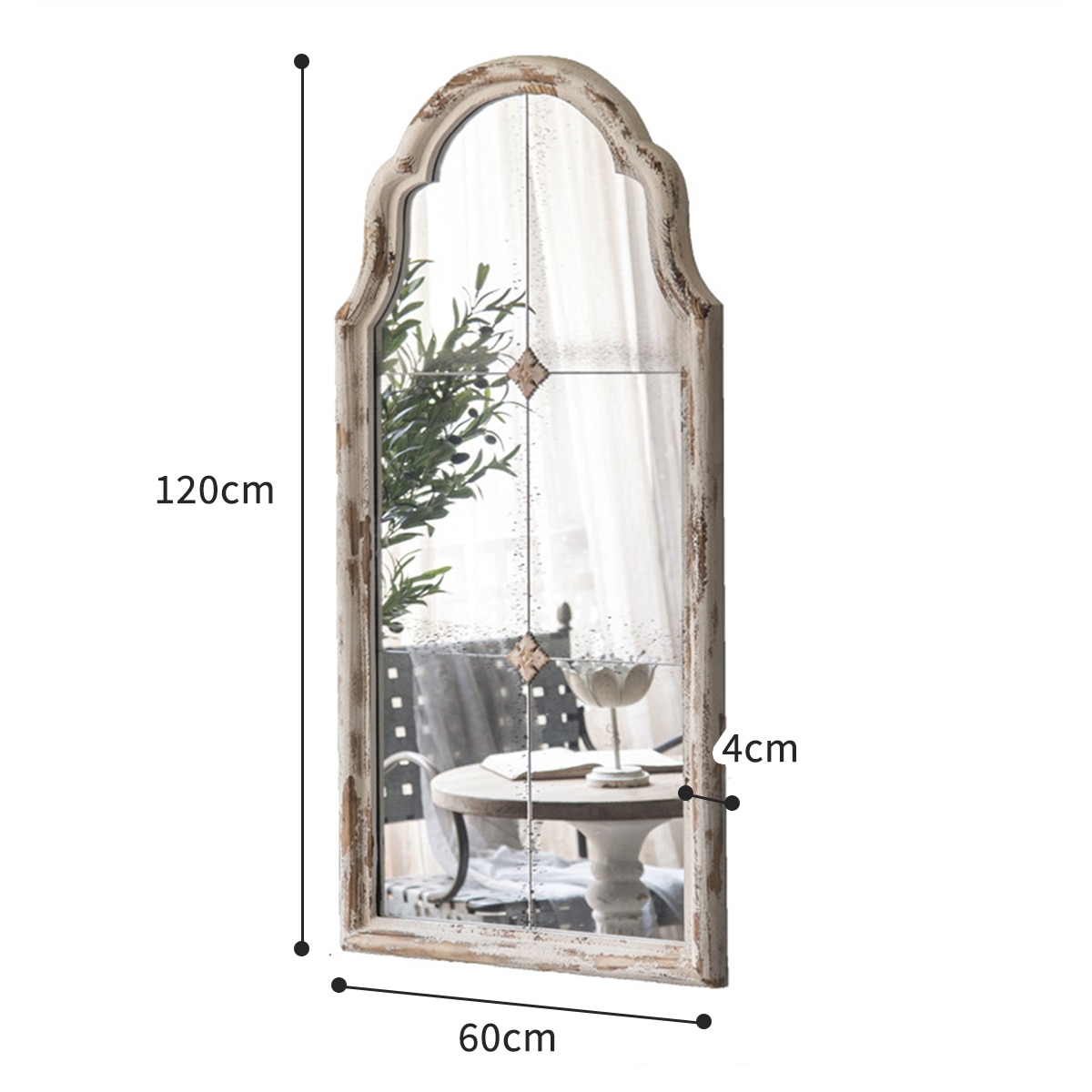 VeroMan ステンドグラス風ミラー アンティーク調フレームで優雅な空間