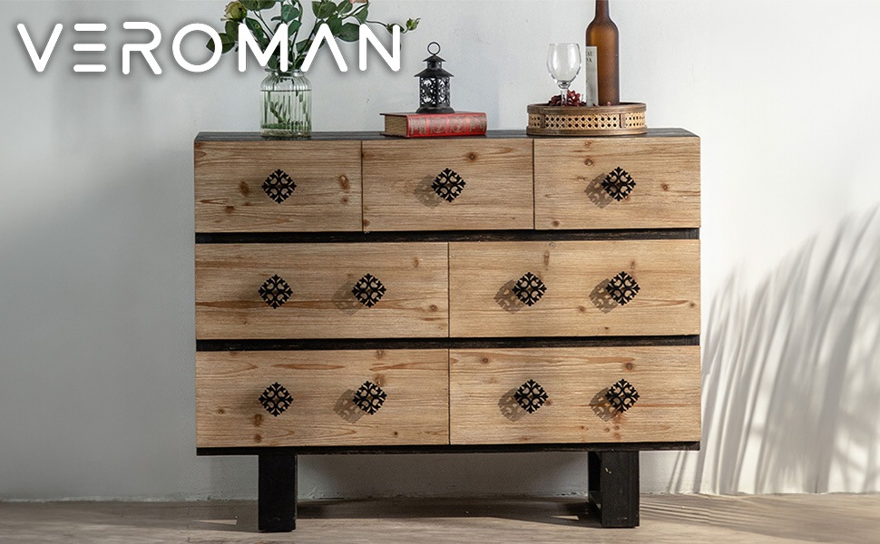 VeroMan キャビネット 収納チェスト 収納棚 リビング収納 チェスト