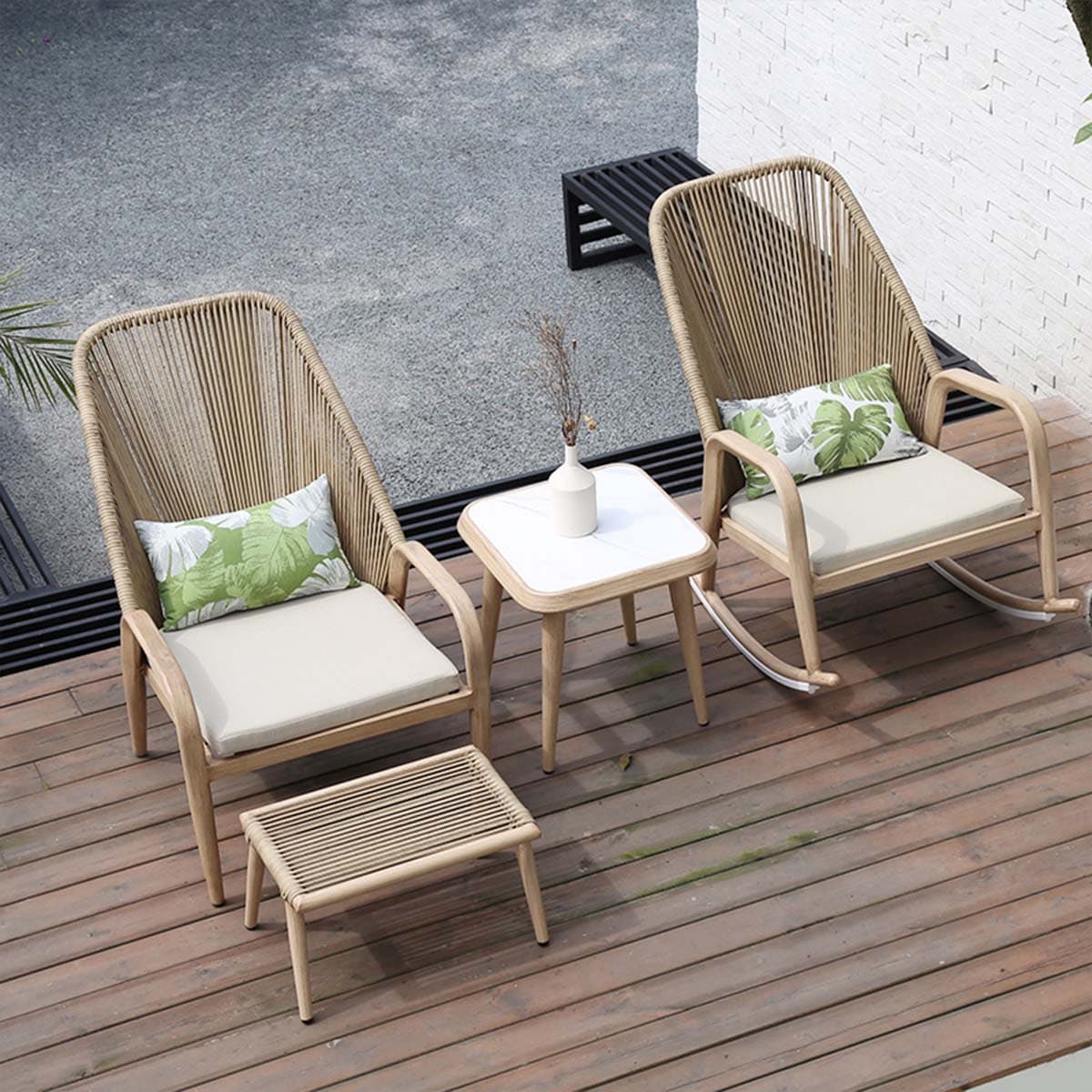 クリーム色 アームチェアとオットマン セット IRIS OHYAMA（アイリスオーヤマ） 座椅子 おしゃれ 肘掛付き