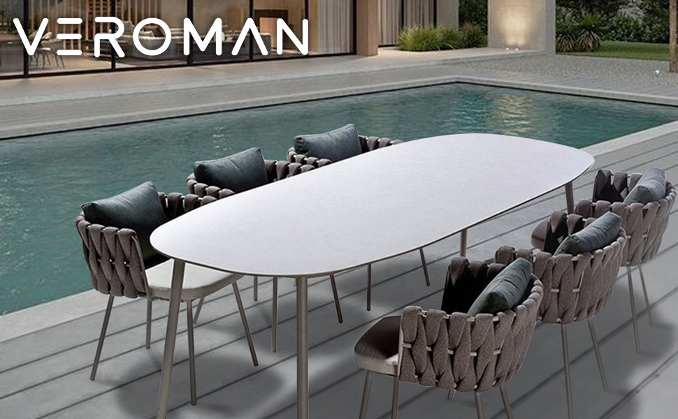 200x90cmテーブルセット] VeroMan テーブルセット チェア6脚 テーブル