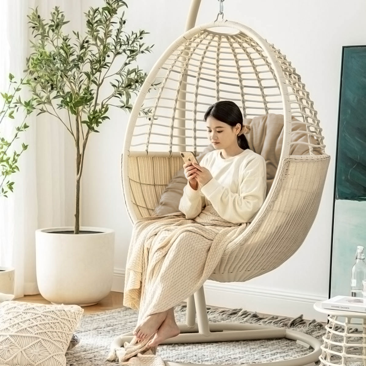 期間限定【新品未使用】VeroMan ハンギングチェア ホワイト 期間限定【新品未使用】VeroMan ハンギングチェア ホワイト ハンギング